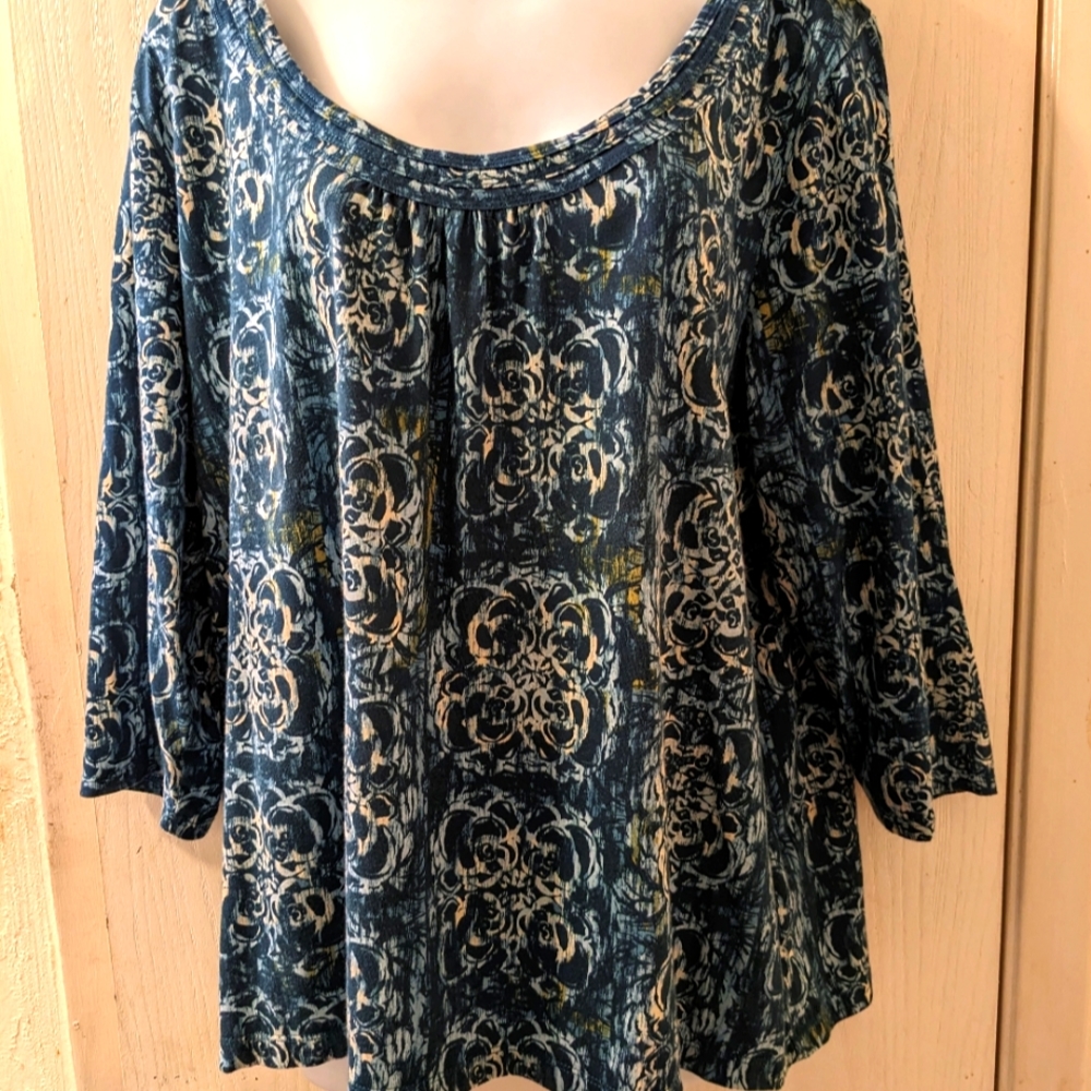 Liz & Co. Colorful Plus Size Blouse NWOT Sz 2X